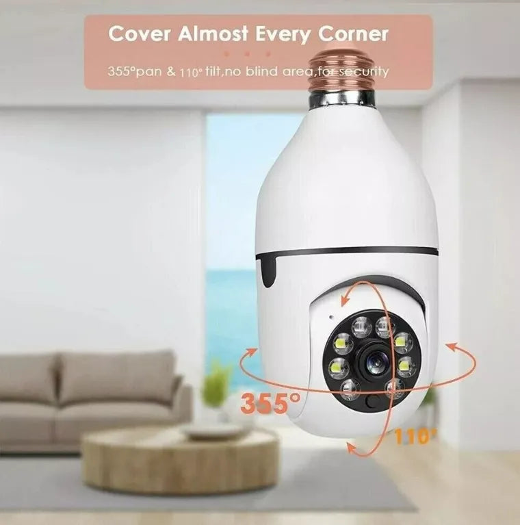 Camara Seguridad Ip Domo Con Wifi Y Parlante Vision Nocturna Color Blanco DOMO E27