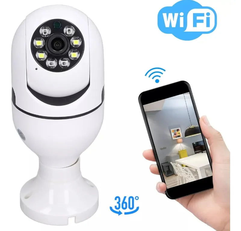 Camara Seguridad Ip Domo Con Wifi Y Parlante Vision Nocturna Color Blanco DOMO E27